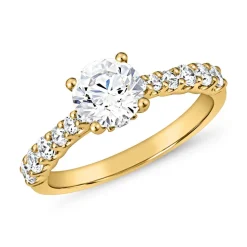 Verlobungsring mit lab grown Diamanten für Damen, Gold BDR0026LG-GSL