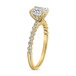 Verlobungsring mit lab grown Diamanten aus Gelbgold BDR0027LG-GSL