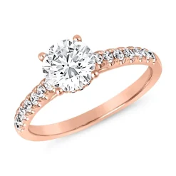 Verlobungsring mit lab grown Diamanten aus Roségold BDR0029LG-RSL