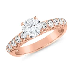 Verlobungsring mit lab grown Diamanten aus Roségold BDR0003LG-RSL