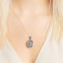 Verschlungenes Medaillon Amethyst SP0515SL