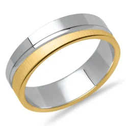 Vivo-Herrenring Bicolor 925er Silber R8574SL
