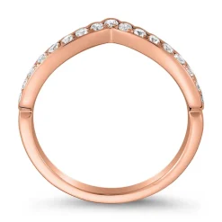 V-Ring für Damen aus Roségold mit lab-grown Diamanten BDR0048LG-RSL