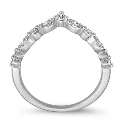 V-Ring mit lab-grown Diamanten aus Weißgold oder Platin BDR0045LG-WSL