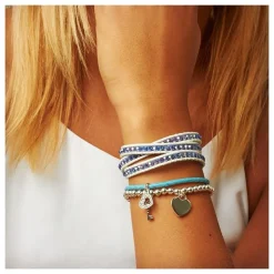 Weißes Lederarmband mit Zirkonia LB0200