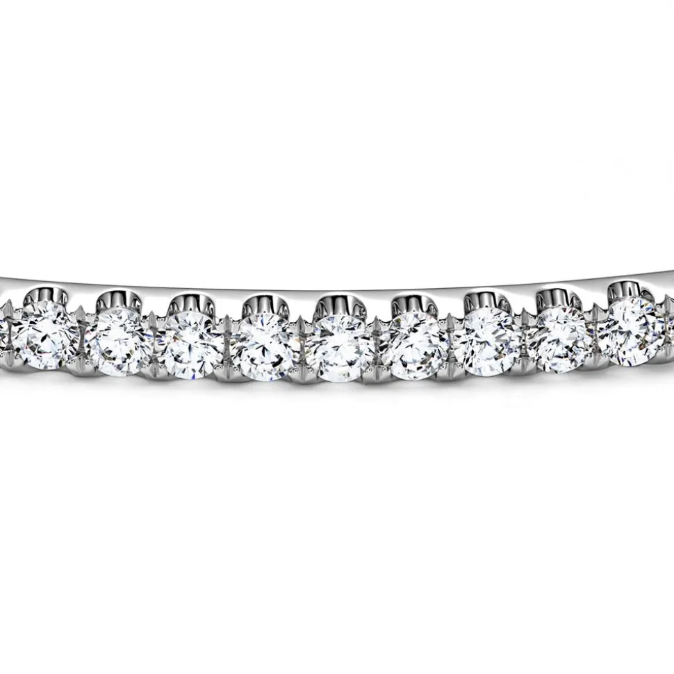 Weißgold oder Platin Armreif mit lab grown Diamanten BDB0028LG-WSL