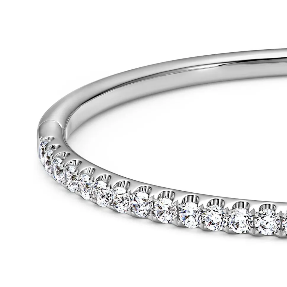 Weißgold oder Platin Armreif mit lab grown Diamanten BDB0028LG-WSL