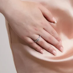 Weißgold oder Platin Diamantring, lab grown BDR0016LG-WSL