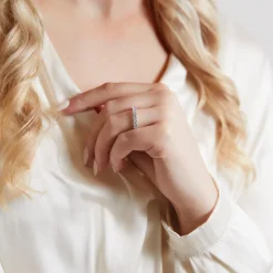 Weißgold oder Platin Eternityring, lab grown Diamanten BDR0134LG-WSL