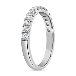 Weißgold oder Platin Half-Eternity Diamantring BDR0077-WSL