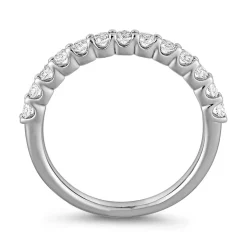 Weißgold oder Platin Half-Eternity Diamantring BDR0081-WSL