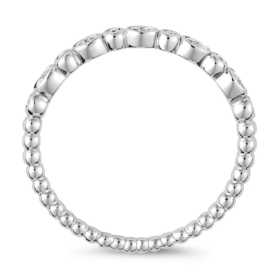 Weißgold oder Platin lab grown Diamantring für Damen BDR0106LG-WSL