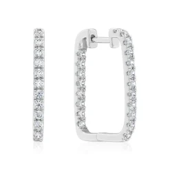 Weißgold oder Platin Ohrschmuck mit Diamanten BDE0039-WSL