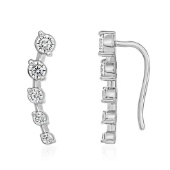 Weißgold oder Platin Ohrschmuck mit Diamanten BDE0079-WSL