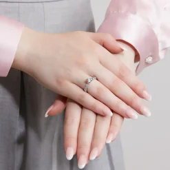 Weißgold oder Platin Ring mit lab grown Brillanten BDR0035LG-WSL