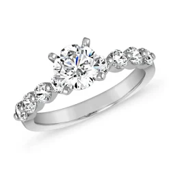 Weißgold oder Platin Ring mit lab grown Brillanten BDR0035LG-WSL