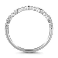 Weißgold oder Platin Ring mit Diamanten, gravierbar BDR0113-WSL