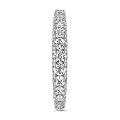 Weißgold oder Platin Ring mit Diamanten, gravierbar BDR0090-WSL