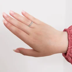 Weißgold oder Platin Ring mit Diamanten, lab-grown BDR0053LG-WSL