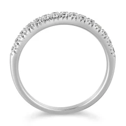 Weißgold Platin Half Eternityring, lab grown Brillanten BDR0063LG-WSL