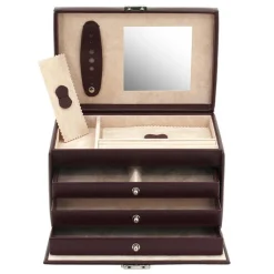 Weinroter Schmuckkoffer Classico abschließbar 23231-1