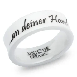Weisser Keramikring Lasergravur 7mm poliert KR0013lge