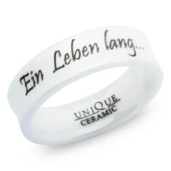 Weisser Keramikring Lasergravur 7mm poliert KR0013lge