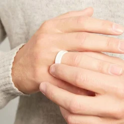 Weisser Keramikring Lasergravur 7mm poliert KR0013lge