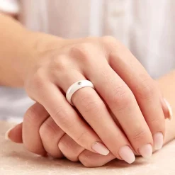 Weisser Keramikring 6mm poliert KR0010czSL