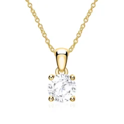 Weißtopas Anhänger für Ketten aus 585er Gold BDP0035WT-14KGSL