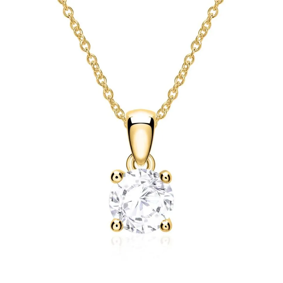 Weißtopas Anhänger für Ketten aus 585er Gold BDP0035WT-14KGSL