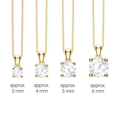 Weißtopas Anhänger für Ketten aus 585er Gold BDP0035WT-14KGSL