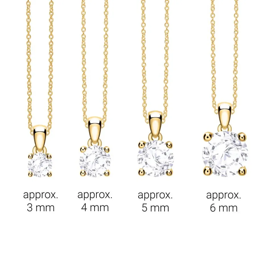 Weißtopas Anhänger für Ketten aus 585er Gold BDP0035WT-14KGSL