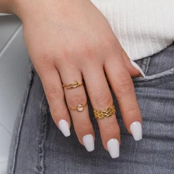 Weißtopas Ring für Damen aus 585er Gold DR0474