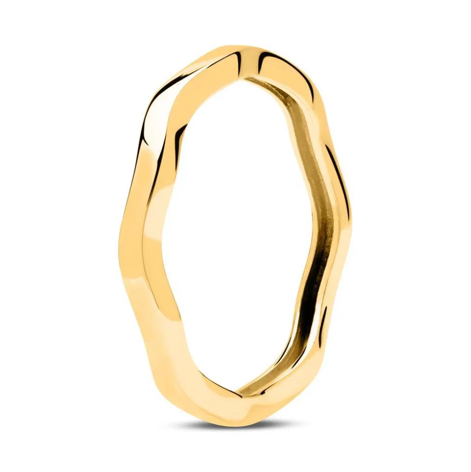 Wellenförmiger Ring aus 8-karätigem Gold GR0169