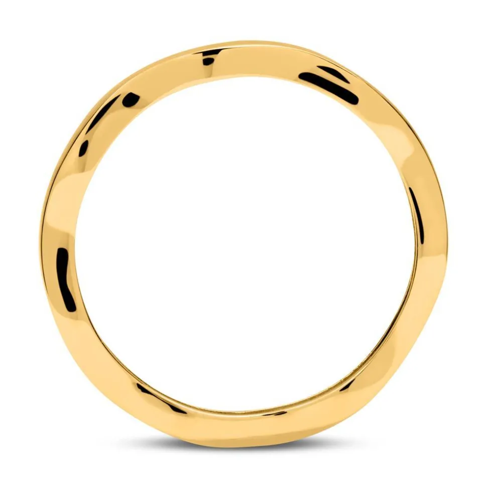 Wellenförmiger Ring aus 8-karätigem Gold GR0169
