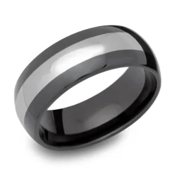 Wolframring poliert zweifarbig TUR0042SL