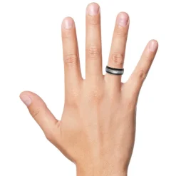 Wolframring poliert zweifarbig TUR0042SL