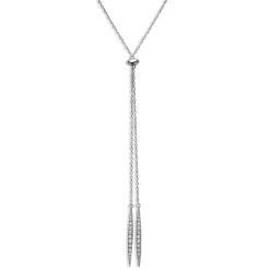 Y-förmige Kette 925er Silber Zirkonia SN0316