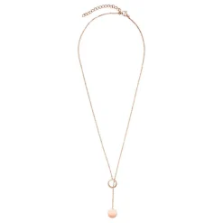 Y-Halskette aus rosévergoldetem Edelstahl, gravierbar N5103SL