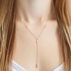 Y-Kette aus rosévergoldetem Sterlingsilber SN0485