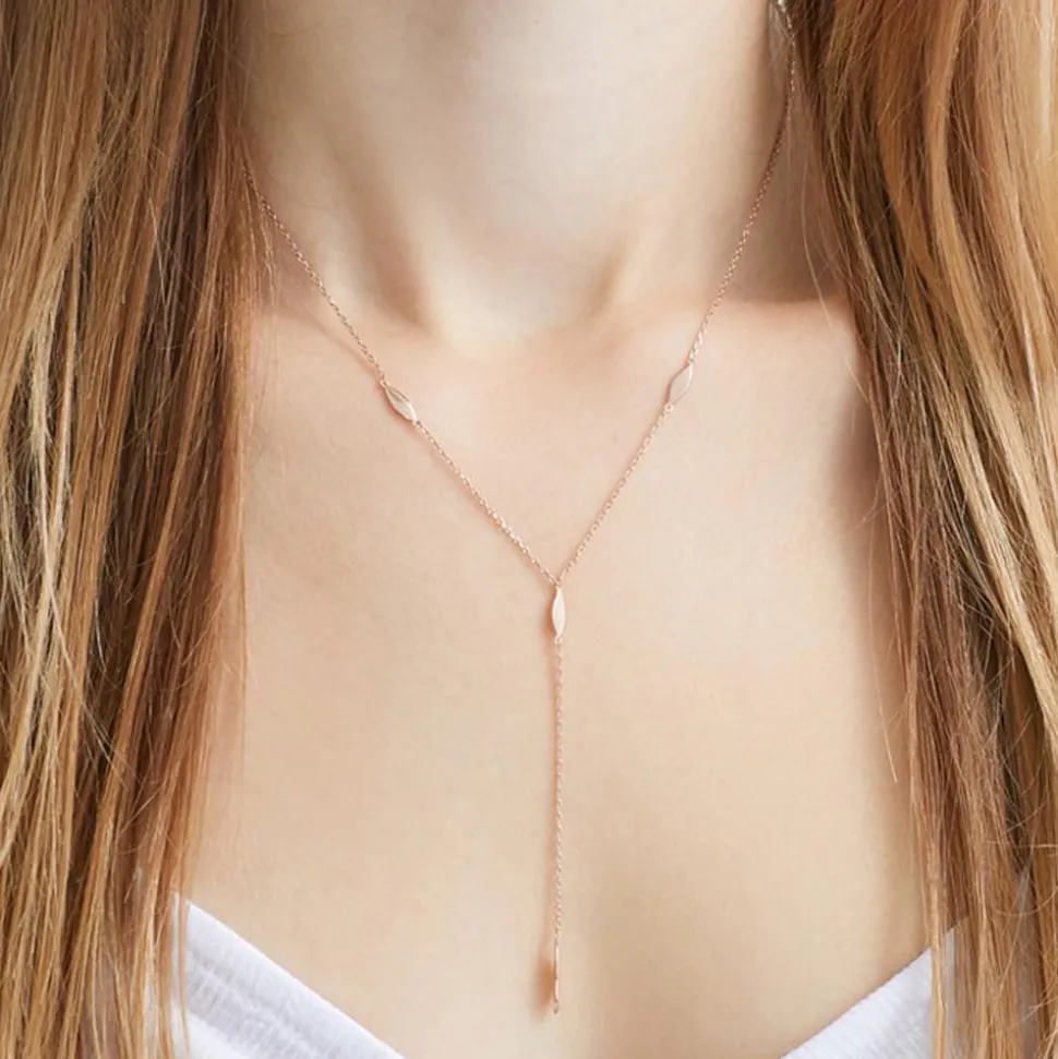 Y-Kette aus rosévergoldetem Sterlingsilber SN0485