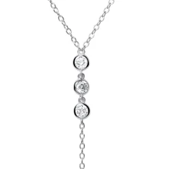 Y-Kette aus Sterlingsilber mit Zirkonia SN0512