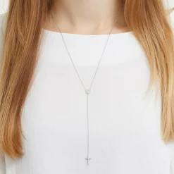 Y-Kette Sterlingsilber Kreuz Zirkonia SN0354