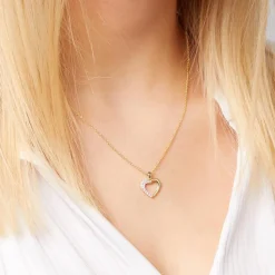 Zierlicher 333er Gold Herz Anhänger mit Zirkonia GP0222SL