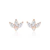 Zirkoniabesetzte Ohrstecker aus 925er Silber, rosé SE1066-R