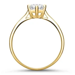 Zirkoniabesetzter Verlobungsring aus 9K Gold VR0464