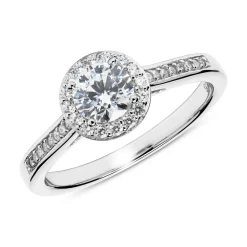 Zirkoniabesetzter Verlobungsring aus 925er Silber VR0304SL