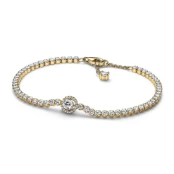 Zirkoniabesetztes Armband für Damen, vergoldet 569416C01