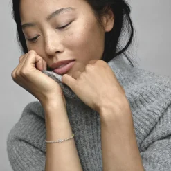 Zirkoniabesetztes Armband für Damen, vergoldet 569416C01